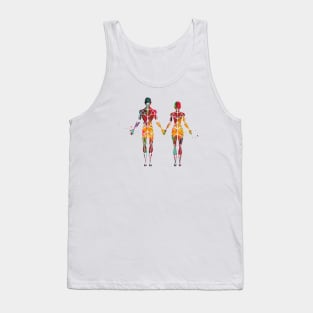 Female and male muscular System Tank Top